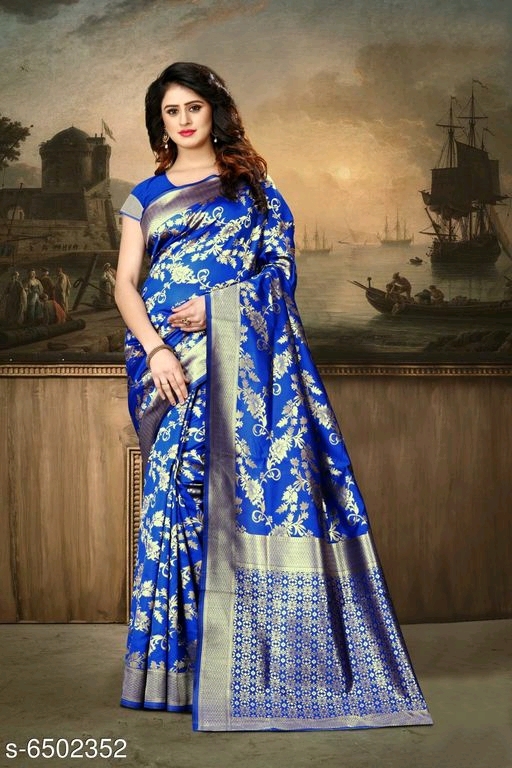 Gulab Zak Pure Banarasi Silk Saree - 6.3 Mtr Length, Heavy Pallu With Same Woven Border, Includes Blouse Piece | Breathable, Washable, All-season, Customizable Size