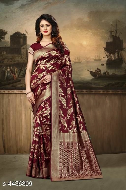 Gulab Zak Pure Banarasi Silk Saree - 6.3 Mtr Length, Heavy Pallu With Same Woven Border, Includes Blouse Piece | Breathable, Washable, All-season, Customizable Size