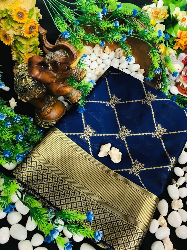 Ladies Designer Saree - Soft Lichi Silk Fabric, Multi Colour With Beautiful Rich Pallu And Jacquard Work, Perfect For Traditional Occasions