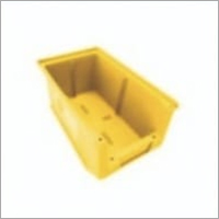 पीला 200 एल एक्स 125 बी एक्स 100 एच प्लास्टिक क्रेट