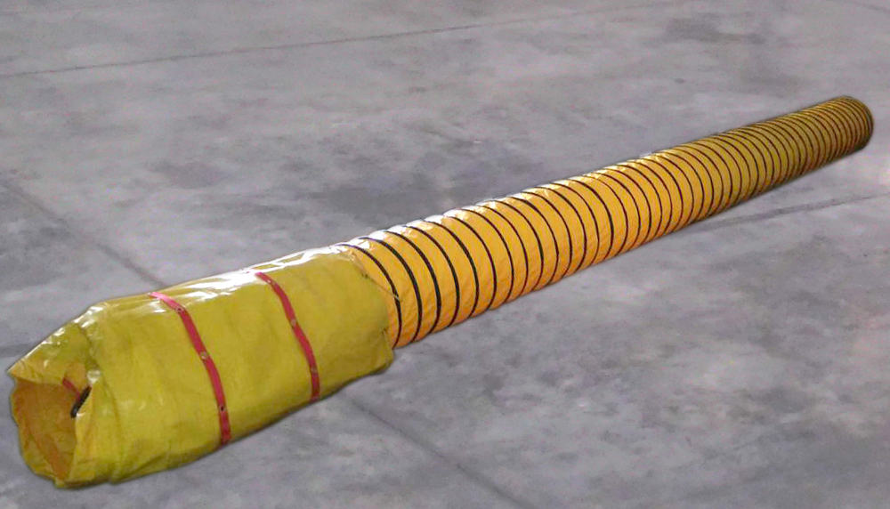 PVC Spiral Bag Duct Pipe - PVC, 10m Length, Blue/Black/Yellow/Grey, 400gsm Reinforced Material for Exhaust & Blower Applications | Waterproof, Non-Porous Design