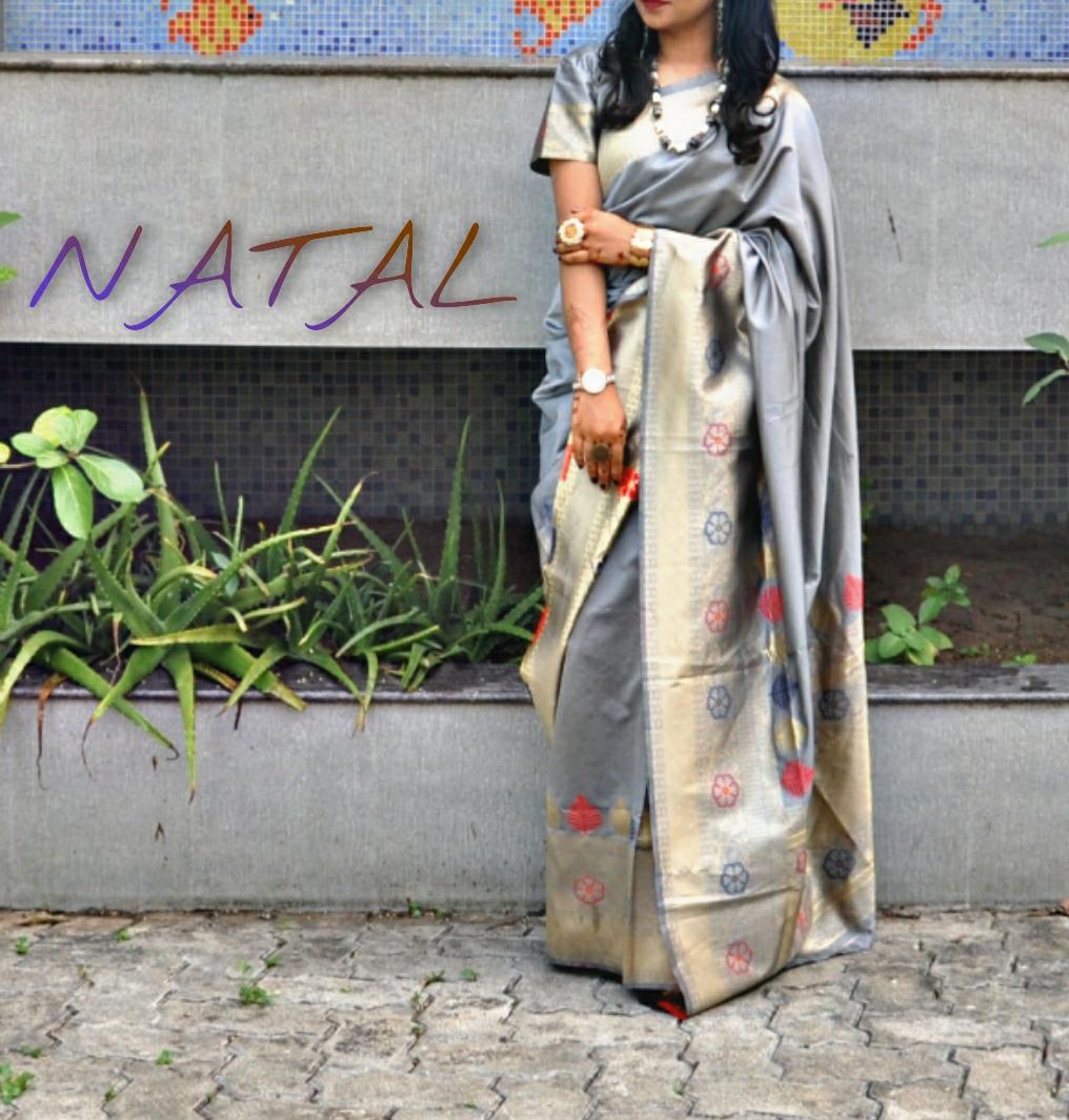 Ladies Fancy Silk Saree - Soft Lichi Silk Fabric, Multi Color With Beautiful Rich Pallu & Jequard Self Weaving Work, Ideal For Traditional Occasions
