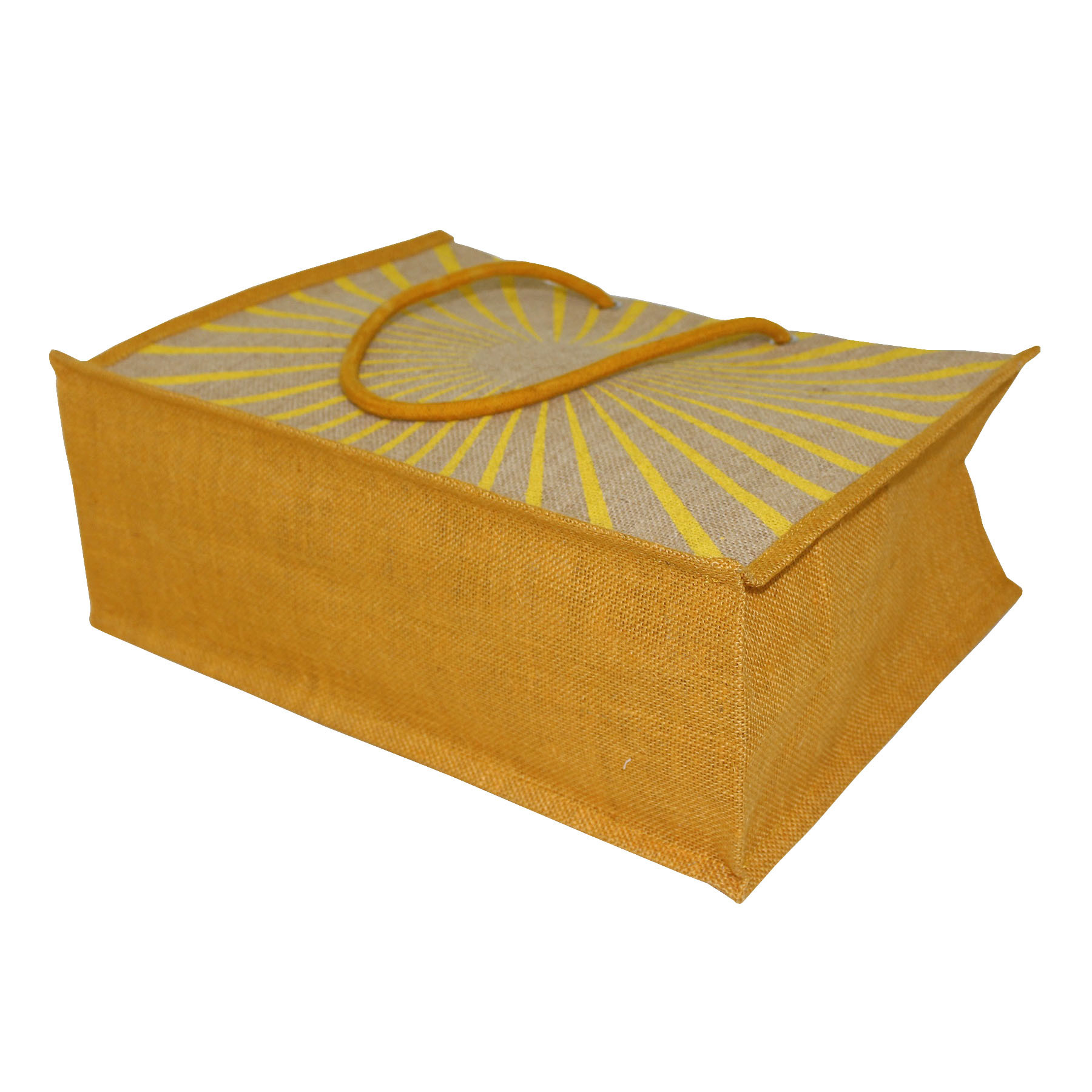 Pp Laminated Jute Shopping Tote Bag - 30 X 40 X 15 Cm, Re-useable, Bio-degradable, Eco-friendly With Shoulder Length Handle