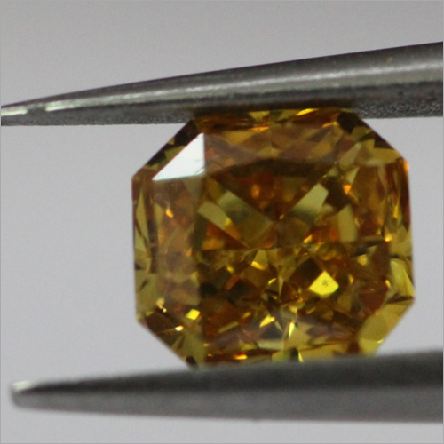 Natural Fancy Deep Orange Yellow Diamond - Cushion Cut, Very Good Cut | Deep Orange Yellow Color