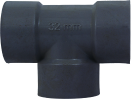 Pp Moulded Tee - Socket & Threaded Type, Plain And Threaded Designs | Polypropylene Material, Various Sizes From 1/2" To 6", Gray Color, Is: 8008-1976 Compliant, Max Working Pressure 10 Kg/cm²