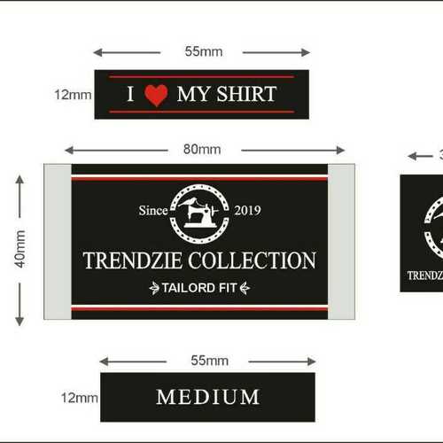 Woven Label - Woven, 55 x 12 mm, 40 x 80 mm, 30 x 30 mm | Customized Shirt Labels for Effective Branding