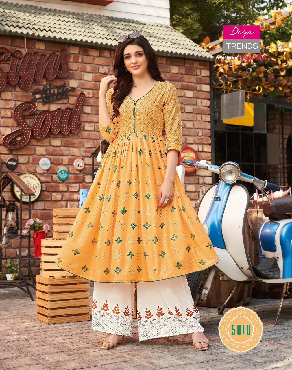 Ethnicity Vol 5 Rayon With Fancy Embroidery Work & Classy Prints - Designers Kurti Gowns, Sizes S-4xl, Length 46-48", 3-4th Sleeve Style, Traditional Ethnic Wear