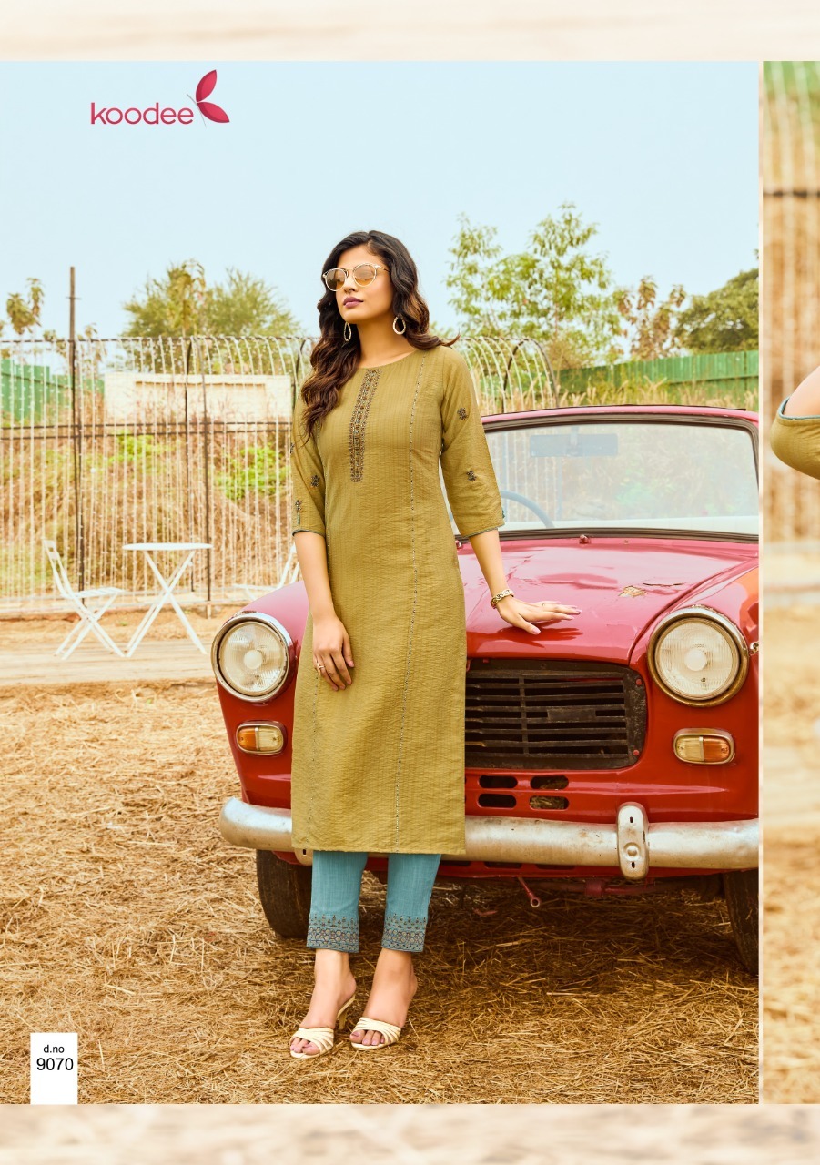 Dry Cleaning Mahi Vol 4 Fancy Viscose With Stripe Kurtis With Pants