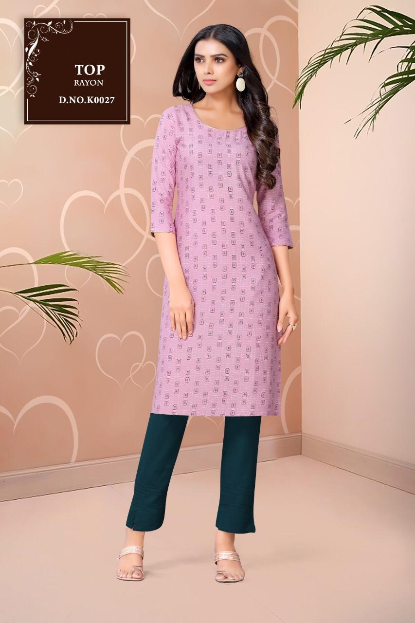 Dhyani Vol 2 - 1016mm Length, Rayon Printed - 3-4th Sleeve, Casual Ladies Kurtis For All Seasons