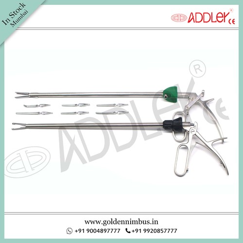 Brand New ADDLER Laparoscopic 10mm Bulldog and Hem-O-Lock Clip Applicator - Steel, 5x5x10 Inch, Semi-Automatic, Portable, Waterproof, Sterilized
