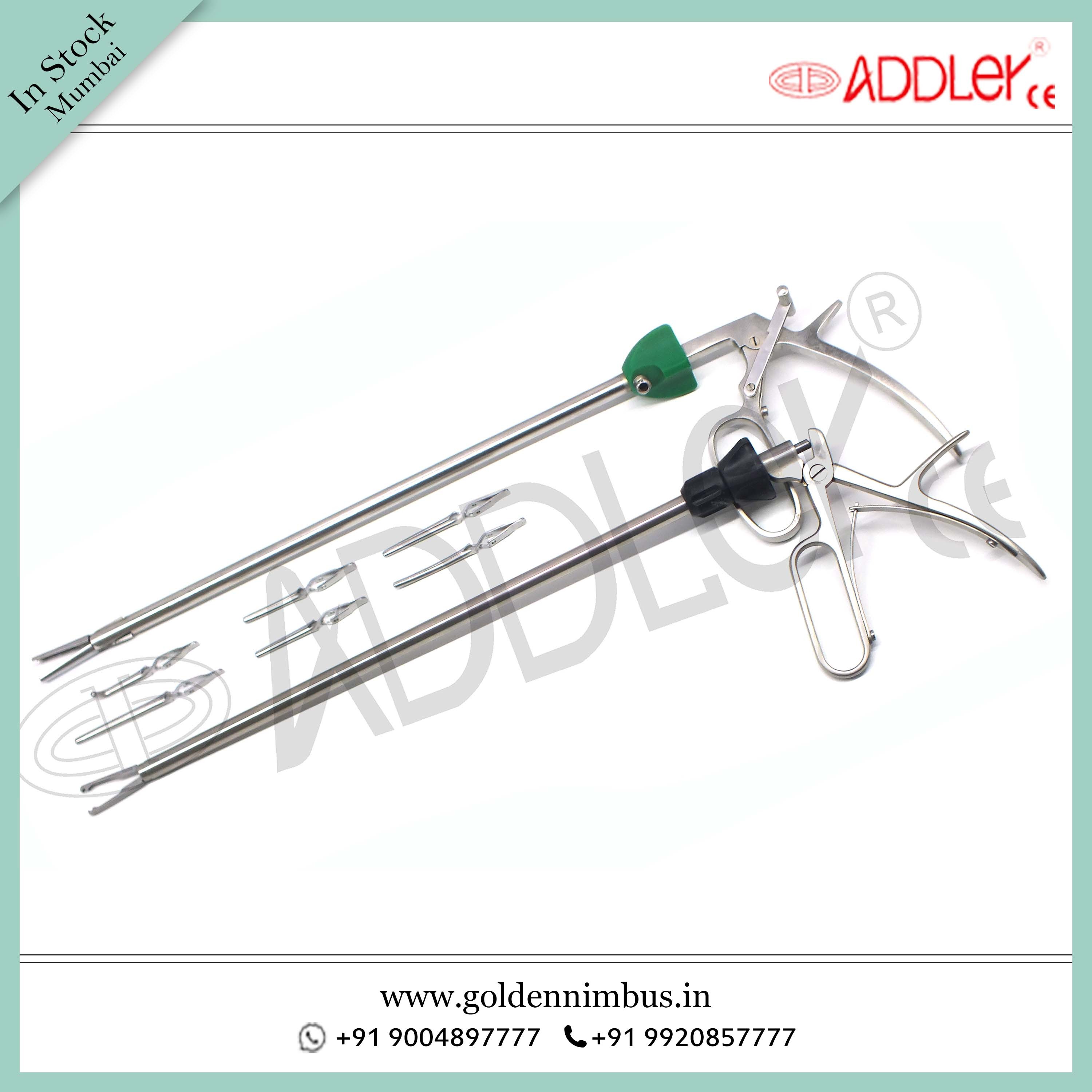 Brand New Addler Laparoscopic 10mm Bulldog And Hem-o-lock Clip Applicator - Steel, 5x5x10 Inch, Semi-automatic, Portable, Waterproof, Sterilized