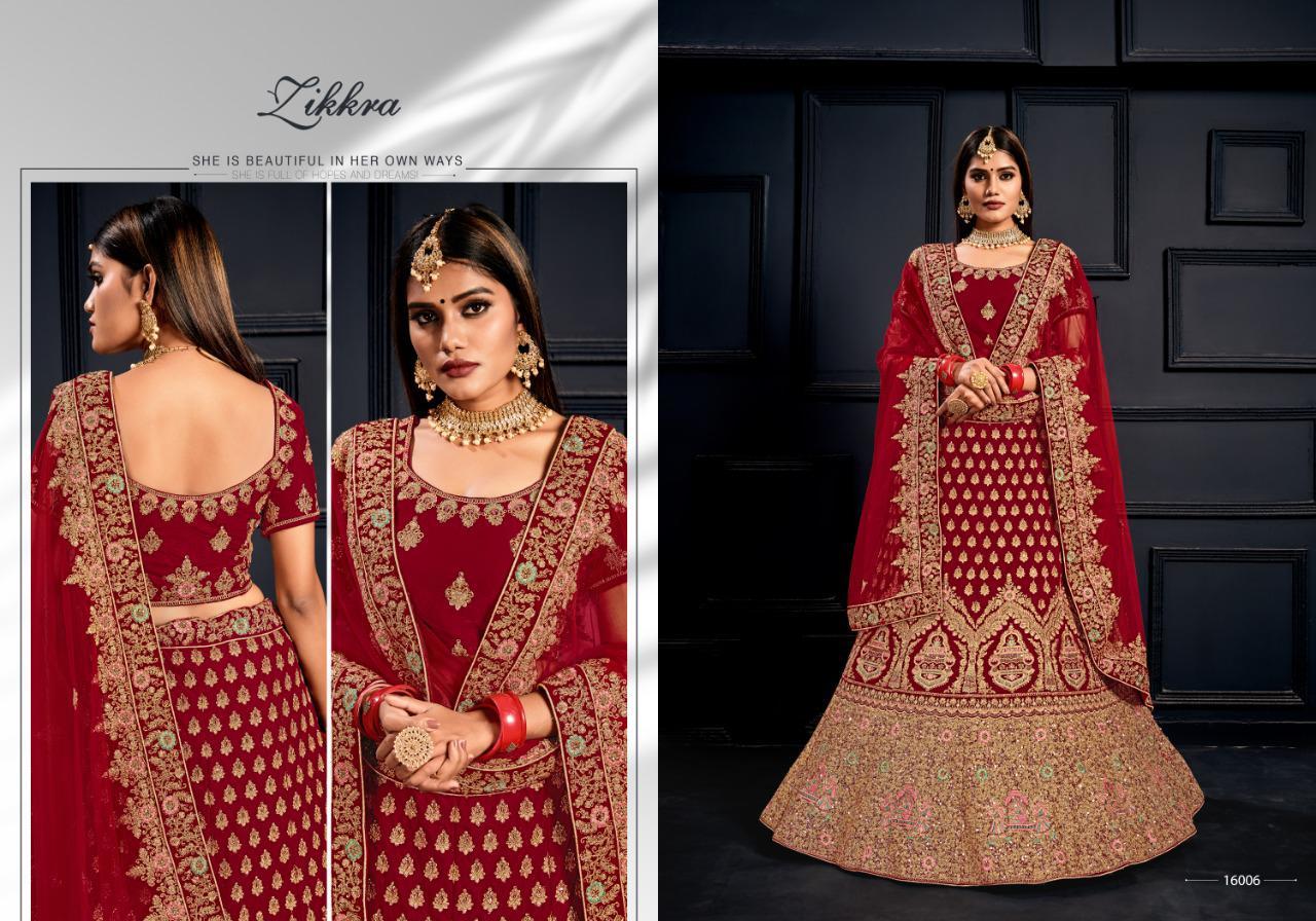 Zikkra Vol-16 Designer Bridal Lehengs Collection Decoration Material: Lace