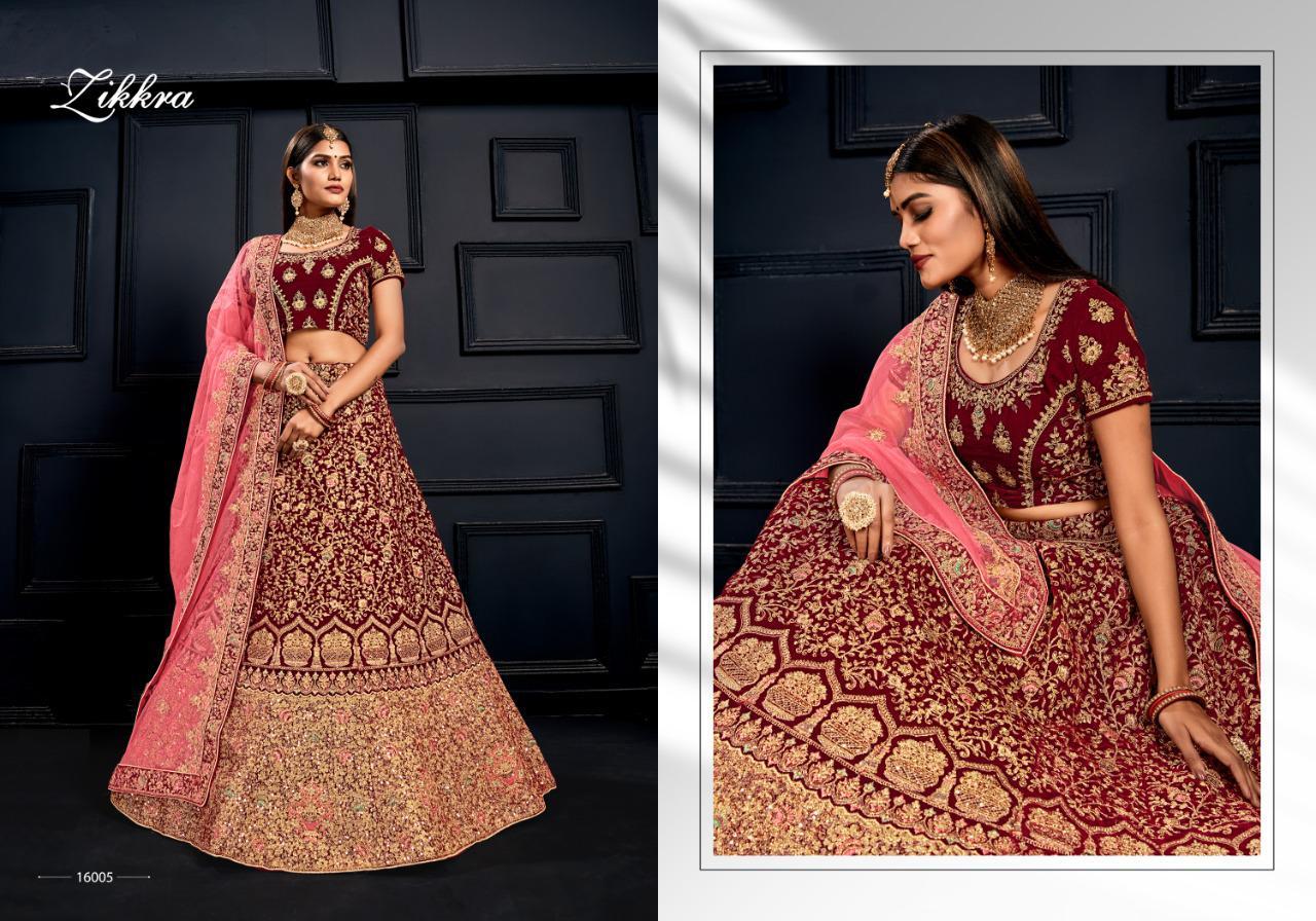 Zikkra Vol-16 Designer Bridal Lehengs Collection Decoration Material: Lace