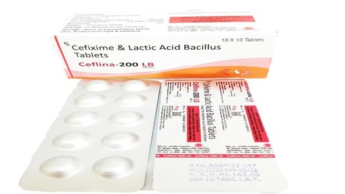 Cefixime and Lactic Acid Bacillus Tablets - 500 Tablets, Antibiotic Medicine for Bacterial Infections & Gastrointestinal Disorders
