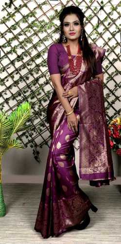 मल्टी कलर लेडीज़ कॉटन साड़ी