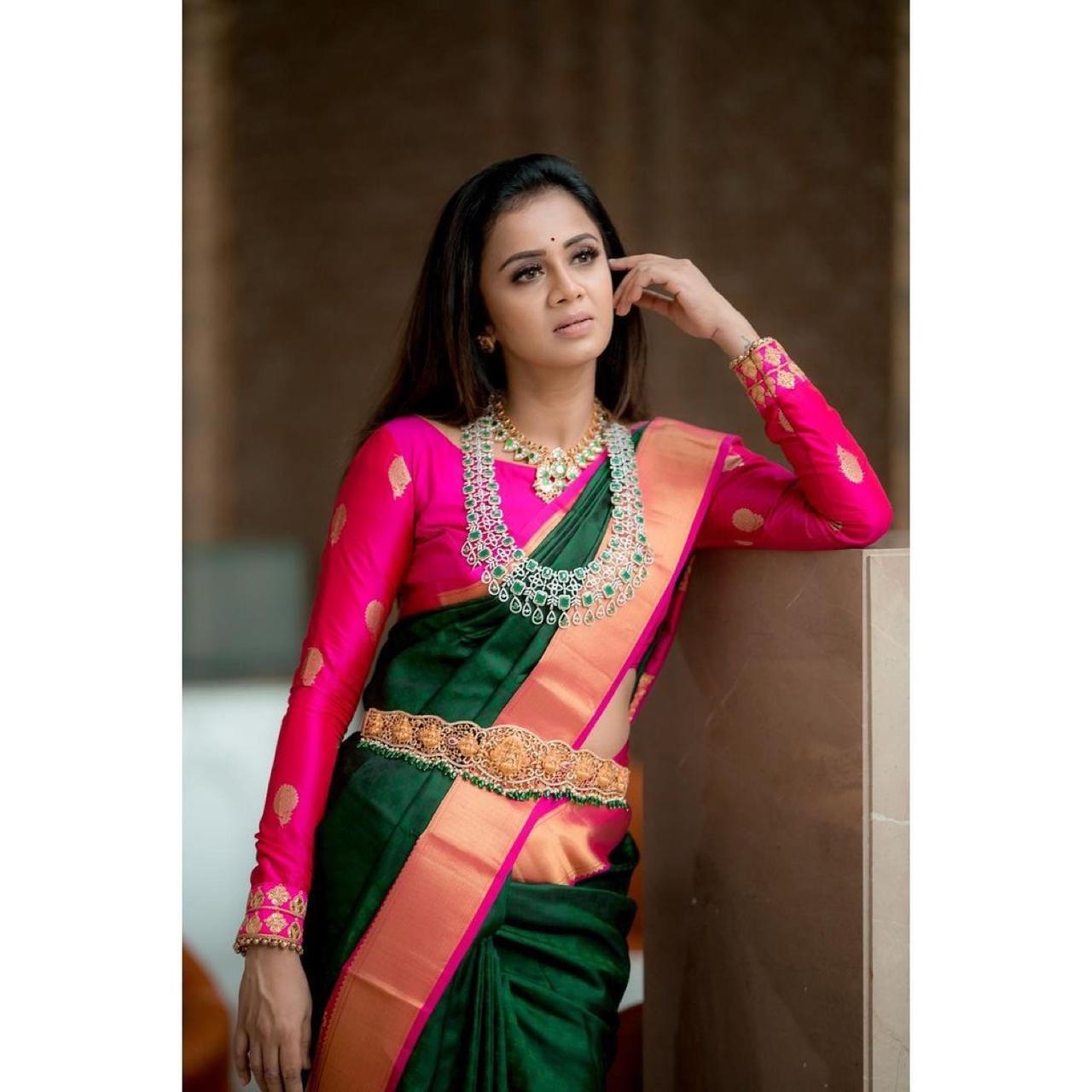 Multi Colour Ladies Designer Silk Saree