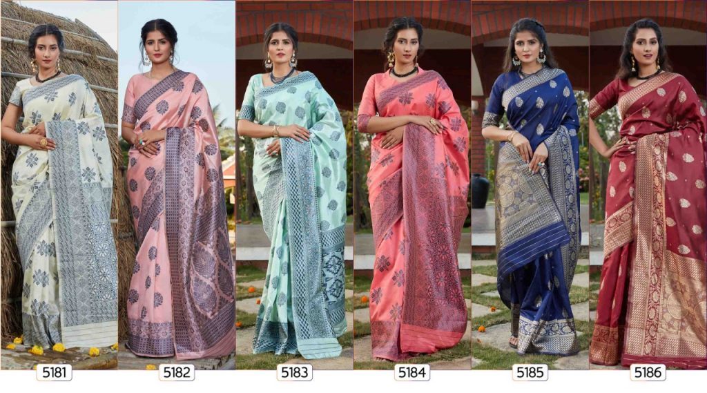 Multi Color Shubh Vastra Royal Vol 2 Banarasi Silk Saree Catalog
