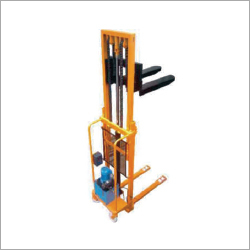 Electric Hydraulic Stacker - Steel, Mast Height 1000 mm - 4000 mm | 1500 Kgs Load Capacity, Yellow Color, Ergonomic Design, Lead-Acid Battery 12V