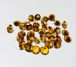 8mm Citrine Faceted Round Loose Gemstones Grade: Aaa