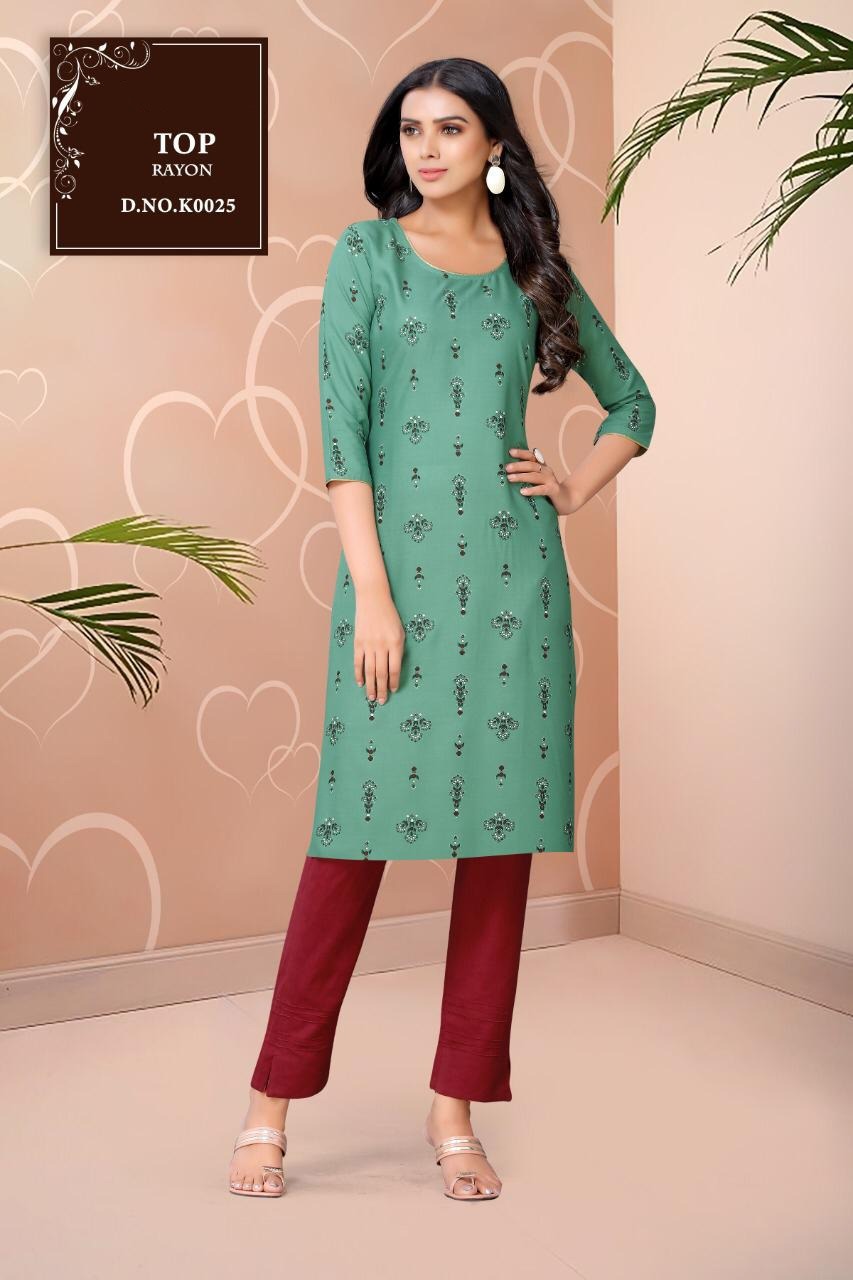 Dhyani Vol 3 Designer Daily Wear Rayon Printed Kurtis - Rayon Fabric, Sizes M/l/xl/xxl, 3/4th Sleeve, 8 Unique Designs | Casual & Formal Wear For All Seasons