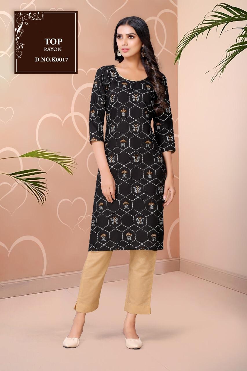 Dhyani Vol 3 Designer Daily Wear Rayon Printed Kurtis - Rayon Fabric, Sizes M/l/xl/xxl, 3/4th Sleeve, 8 Unique Designs | Casual & Formal Wear For All Seasons