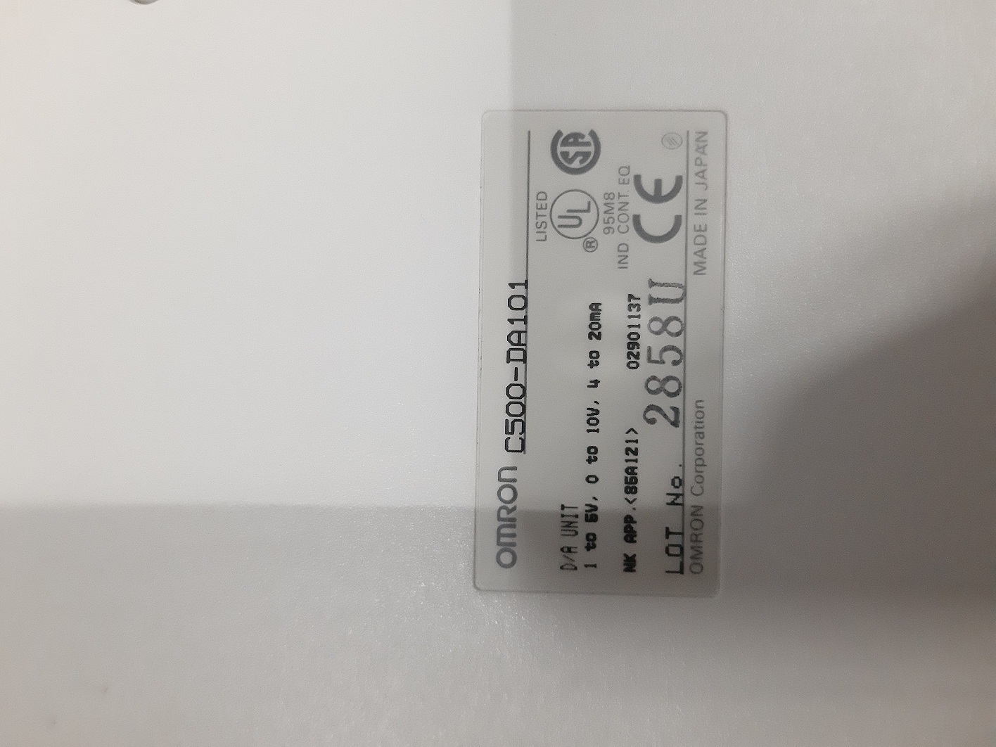 Omron D/a Module Unit C500-da101