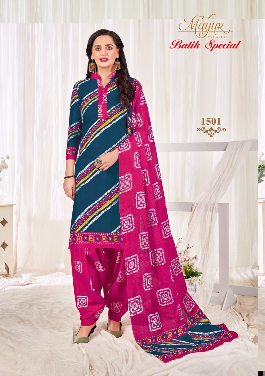 Mayur Creation Batik Special Vol 15 Cotton Unstitched Fabric