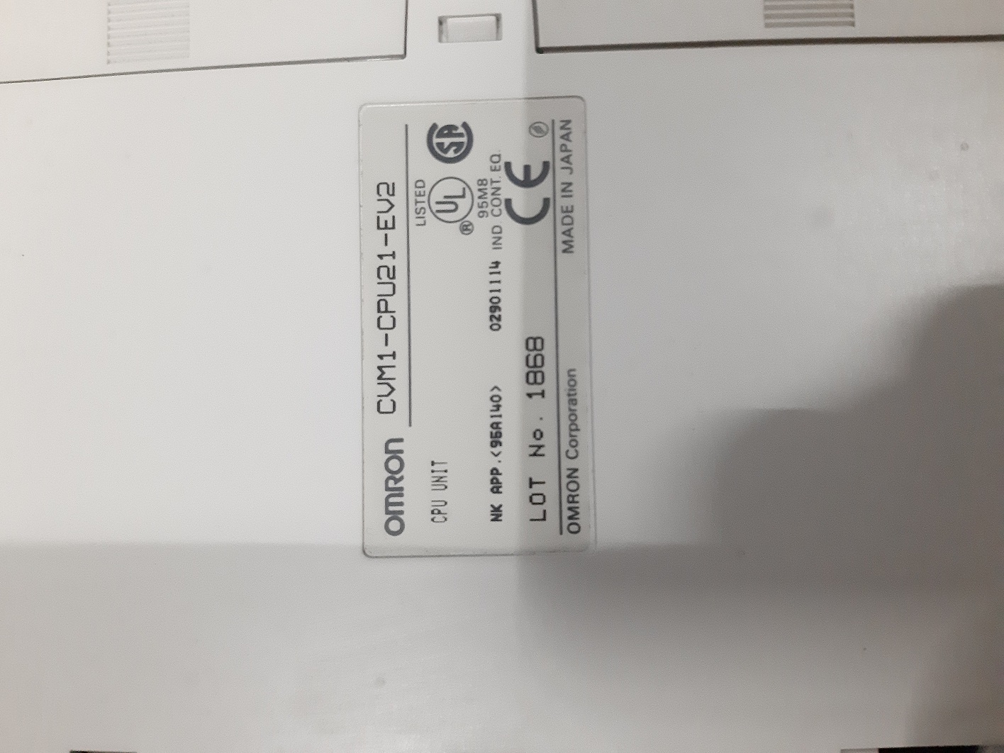 Omron Programmable Controller Unit Cvm1-cpu21-ev2