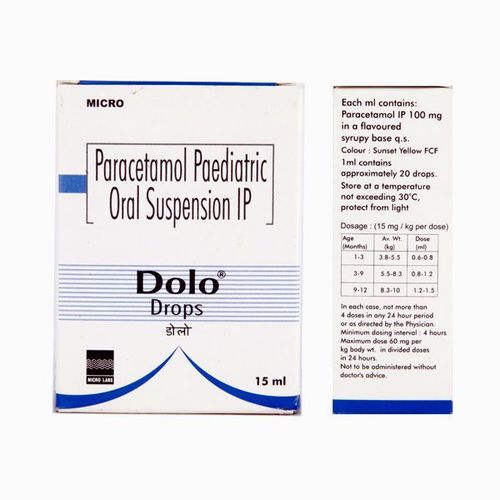 Paracetamol Drops - Liquid Formulation, 15ml & 30ml Options | Treats Headache, Toothache, Ear Pain, Joint Pain, Fever & More