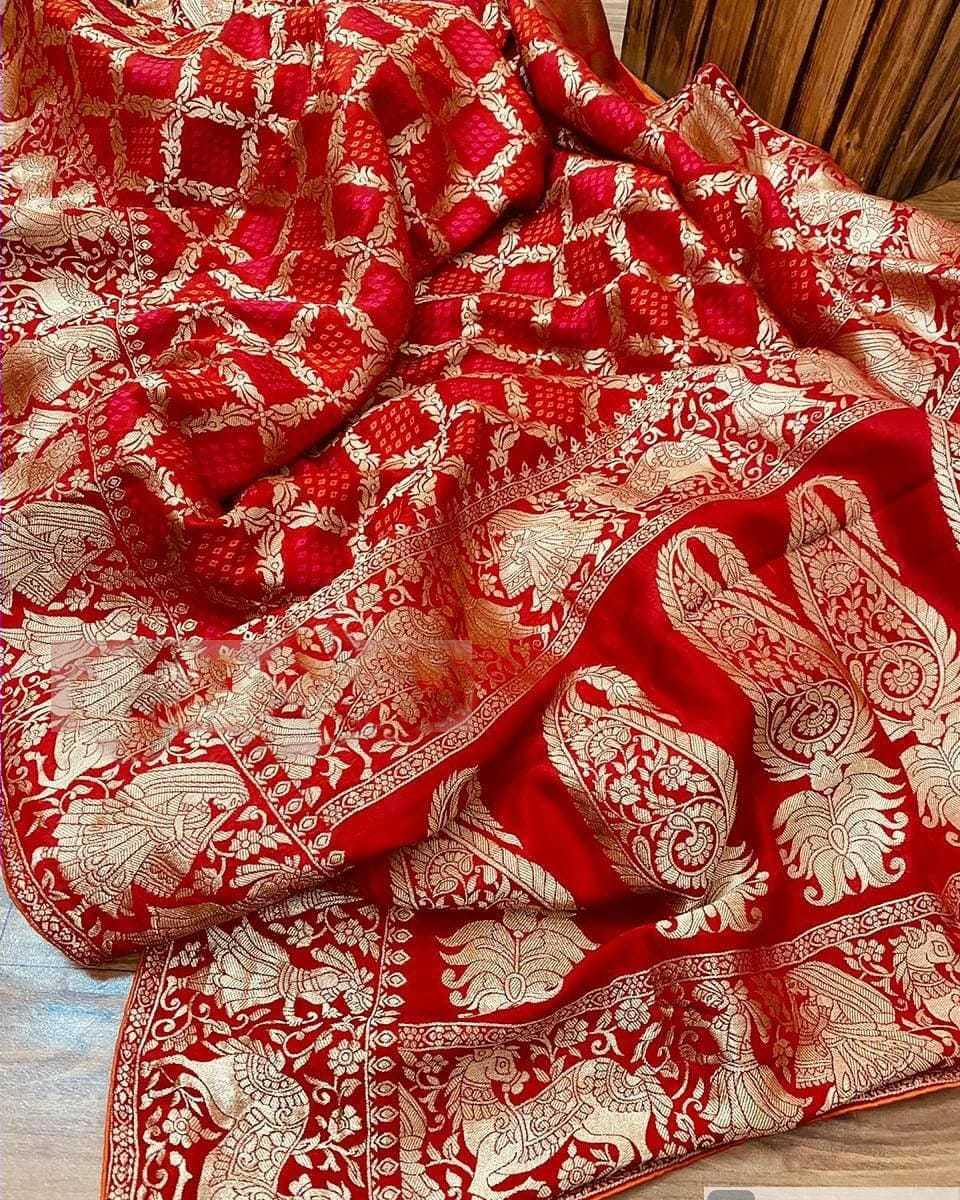 Bandhani Saree - Art Silk With Zari Waving, Multi Colour For Traditional Occasions