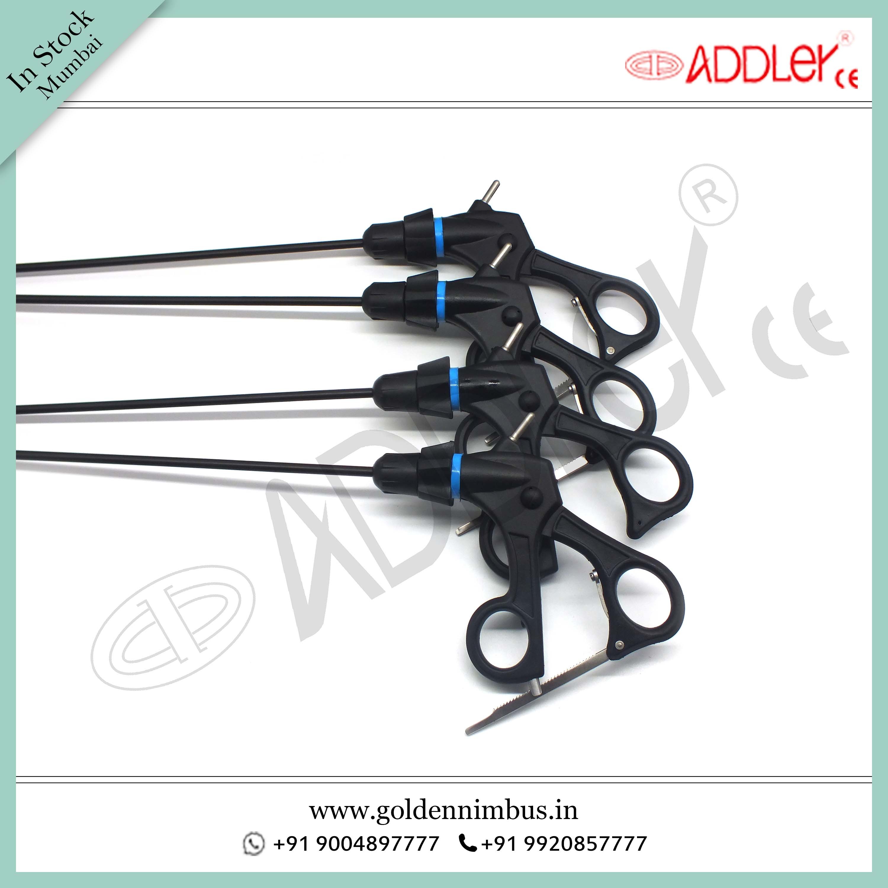 Addler Laparoscopic & Endoscopic Grasper Set - Steel, 5 X 5 X 10 Inches | Semi-automatic, Sterilized, Waterproof, Portable, Ce Certified