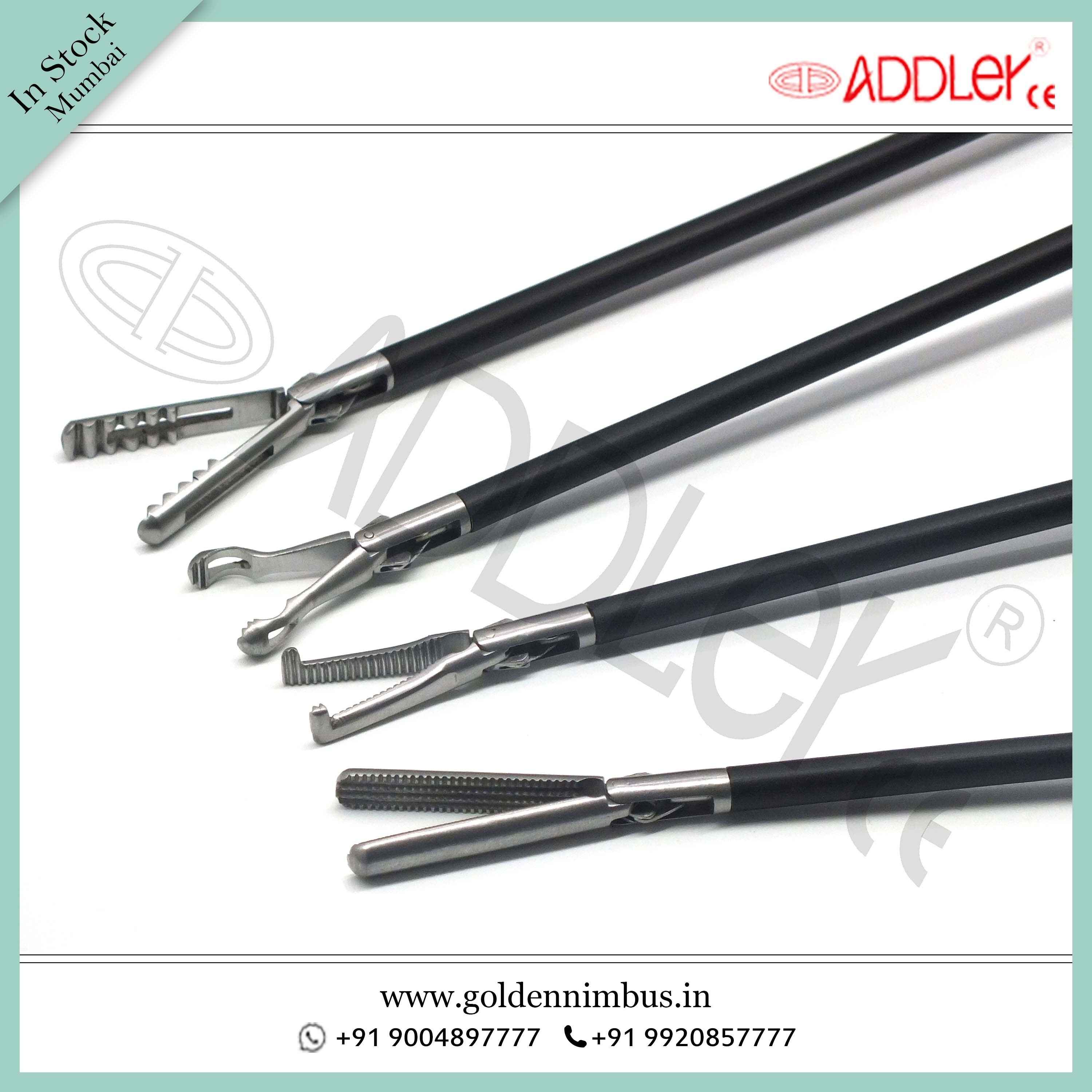 Addler Laparoscopic & Endoscopic Grasper Set - Steel, 5 X 5 X 10 Inches | Semi-automatic, Sterilized, Waterproof, Portable, Ce Certified