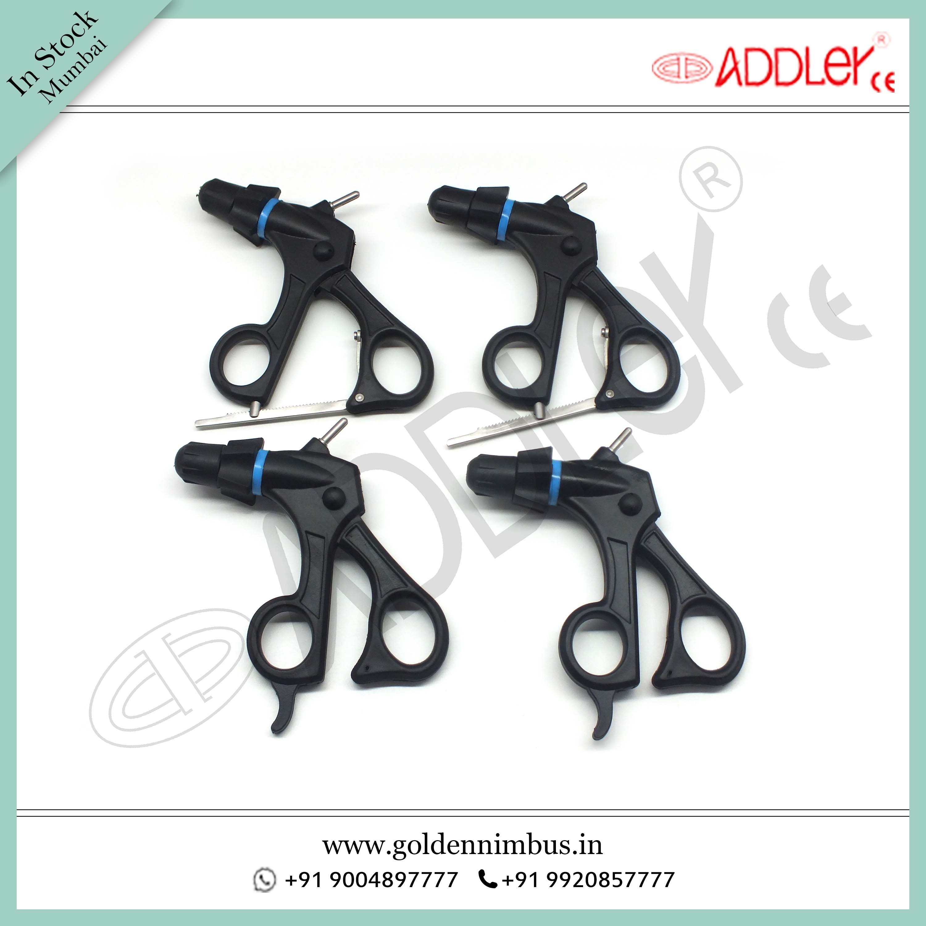 Addler Laparoscopic & Endoscopic Grasper Set - Steel, 5x5x10 Inch, Semi-automatic | Sterilized, Reusable, Ce Certified, 500 Grams