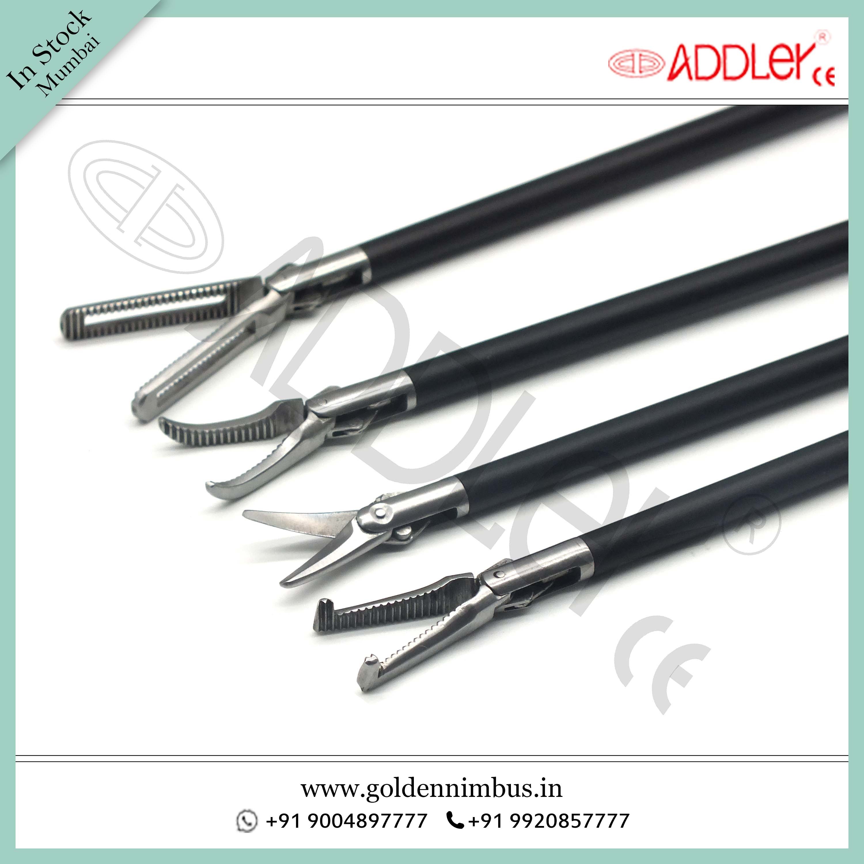 Addler Laparoscopic & Endoscopic Grasper Set - Steel, 5x5x10 Inch, Semi-automatic | Sterilized, Reusable, Ce Certified, 500 Grams