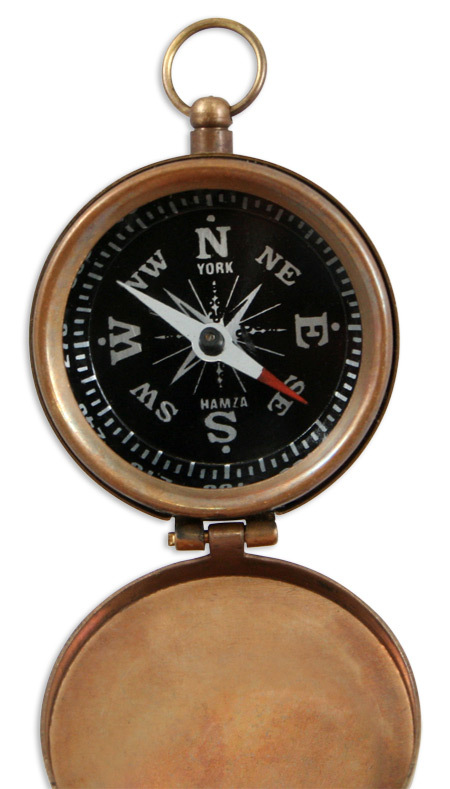 As Shown In Picture Vintage Look Nautical Brown Antique Pocket Compass With Lid