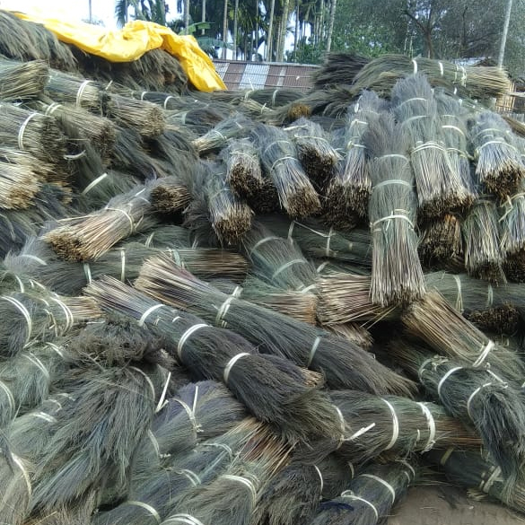 Premium Grass Broom - Natural Grass Material, 12x6 Inches Bristles, 48 Inches Wooden Handle, Brown Color | Acupressure Handle For Reduced Hand Strain, Fast And Efficient Sweeping