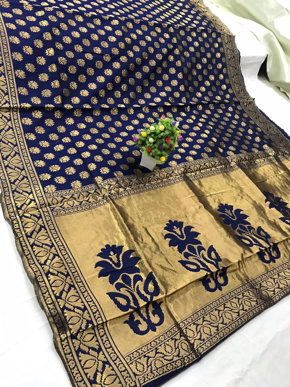 Banarasi Silk Saree - Multi Colour Elegance | Traditional Bollywood Style For All Seasons
