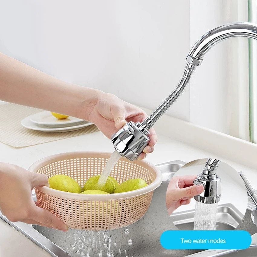 Turbo Flex - Stainless Steel 6 Inch Extension | 360 Degree Flexible Jet Stream, Hands-free Sprayer For Home & Hotel Use