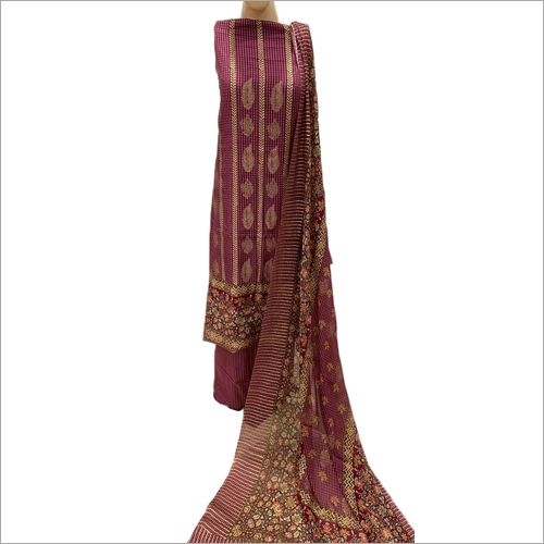 Ladies Benzo Unstitched Printed Suit Fabric - Multicolor Standard Size | Washable Texture For Elegant Suit Making