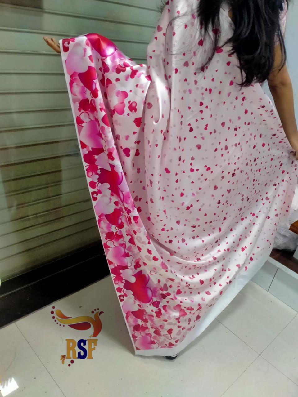 Saree Collection - Pure Satin Silk, 6.3 Mtr Length With Blouse | Multi Color, Bollywood Style For Traditional Occasions
