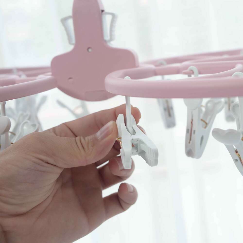 Laundry Hanger - High Quality Plastic, Compact Space-saving Design For 19 Items | Multipurpose Drying And Storage Solution With Non-slip Clips