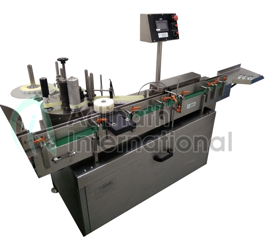 Bottle Sticker Labeler Machine - Stainless Steel, 1800 X 1350 X 1100 Mm, Silver | 200 Containers Per Minute, Automatic Operation, Lcd Display, Gmp Compliant, Full Security Package