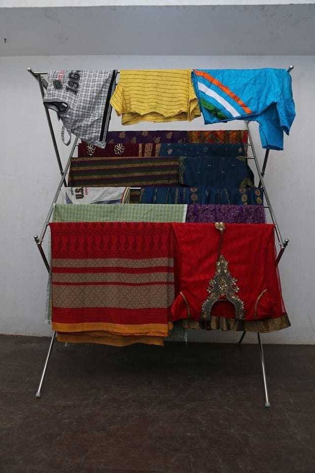 Zig Zag Ss Cloth Drying Stand - Stainless Steel, 6 Feet Height , Silver Color, Folding Design For Outdoor Dresses