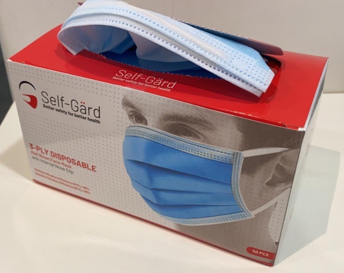 3 Ply Face Mask - Non Woven Material, 25 Gsm Spun-bonded & 30 Gsm Melt Blown | Breathable, Biodegradable, Unisex Design With Soft Ear Loops