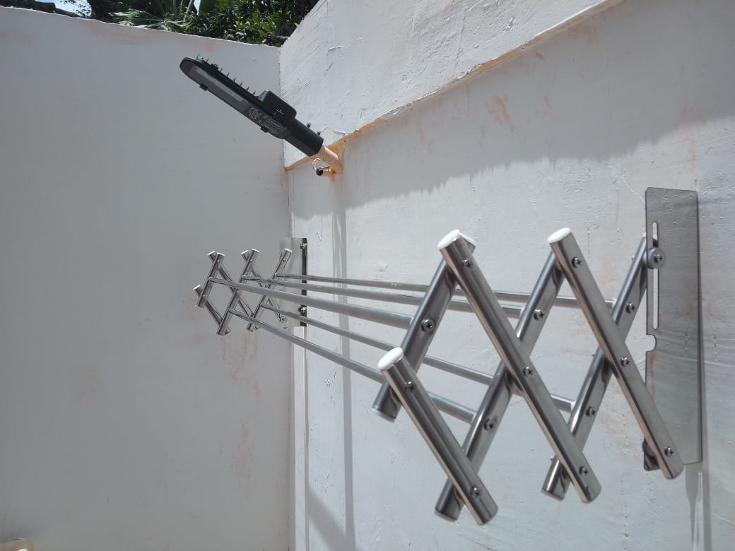 Silver Space Saving Wall Mounted Hanger Manufacturing Distributed Near Sungam