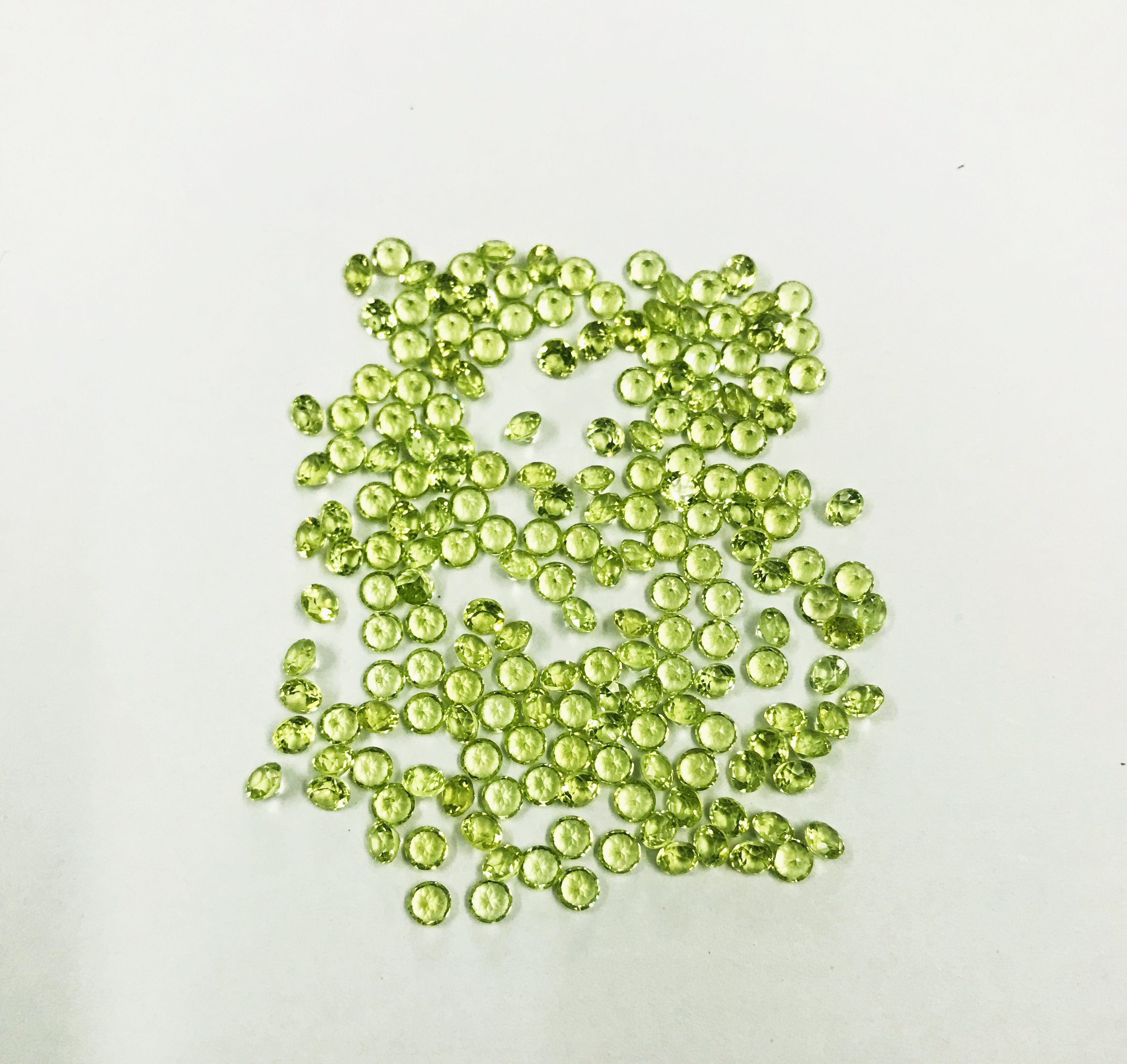 3mm Peridot Faceted Round Loose Gemstones Grade: Aaa