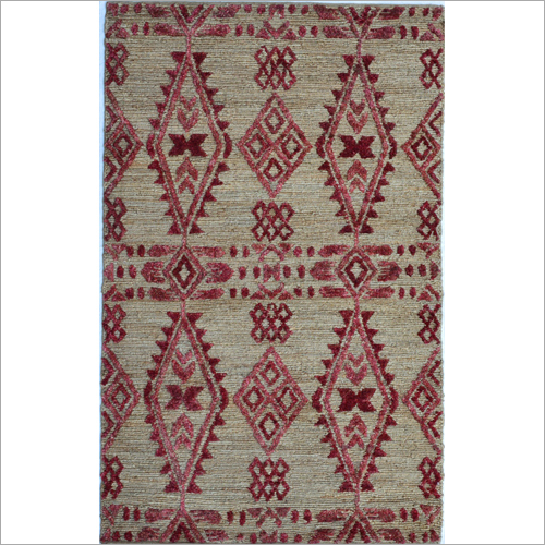 पाइल कार्पेट के साथ हैंड नॉटेड जूट सौमक डिज़ाइन: आधुनिक