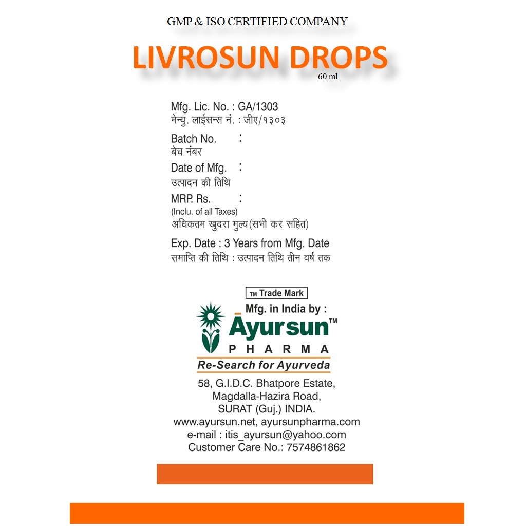 Ayrvedic Herbal Medicine Livrosun Drops Age Group: Suitable For All Ages