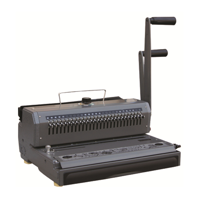 Wire Binding Machine WR 2008 - Heavy Duty Iron Wiro Binding, 420x350x230mm Size, Max Binding Thickness 30mm, 20 Sheets Punch Capacity, User-Friendly Design