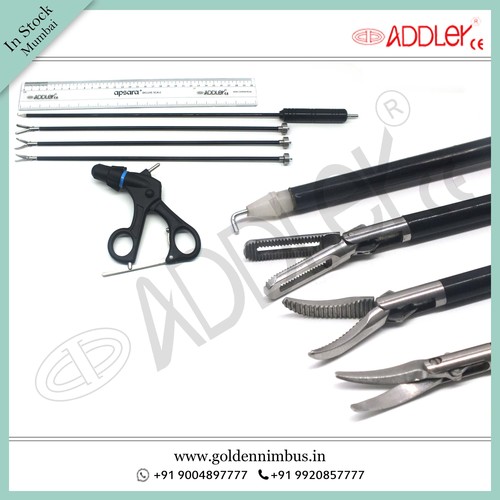 Brand New Addler Laparoscopic Grasper Set Of 3 With Monopolar Hook Dimension(L*W*H): 5 X 5 X 10 Inch (In)